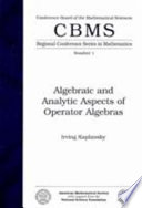 Algebraic and analytic aspects of operator algebras.