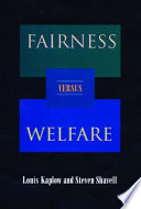 Fairness versus welfare