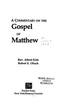 A commentary on the Gospel of Matthew