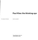 Paul Klee: the thinking eye; the notebooks of Paul Klee.