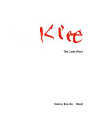 Klee: the later work.