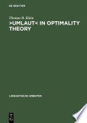 "Umlaut" in optimality theory : a comparative analysis of German and Chamorro