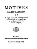 Motives maintained, 1638