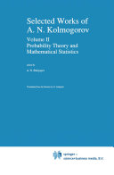 Selected Works II Probability Theory and Mathematical Statistics