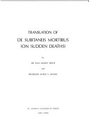 Translation of De subitaneis mortibus (On sudden deaths),