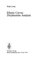 Elliptic curves : diophantine analysis