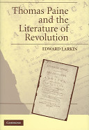 Thomas Paine and the literature of revolution