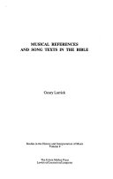 Musical references and song texts in the Bible