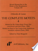 Motets for six voices from Primus liber concentuum sacrorum ; Motets for four to ten voices from Modulorum secundum volumen