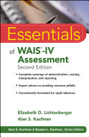 Essentials of WAIS-IV Assessment.