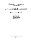 Greek-English lexicon : a supplement