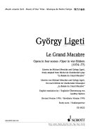 Le grand macabre : opera in four scenes = Oper in vier Bildern (1974-77)