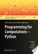 Programming for Computations - Python A Gentle Introduction to Numerical Simulations with Python