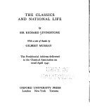 The classics and national life