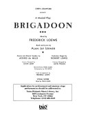 Cheryl Crawford presents a musical play, Brigadoon