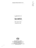 Quartz : for violino solo
