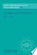 Groups and geometry