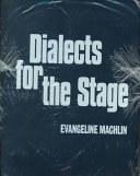 Dialects for the stage a manual and two cassette tapes
