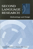 Second language research : methodology and design
