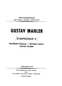Symphonie V : revidierte Fassung = Revised version = Version révisée