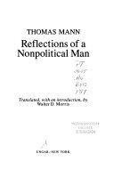 Reflections of a nonpolitical man