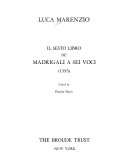 Il sesto libro de' madrigali a sei voce (1595)