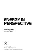 Energy in perspective