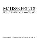 Matisse prints : from the Museum of Modern Art.