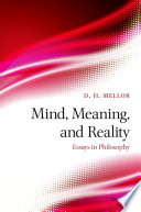 Mind, meaning, and reality : essays in philosophy