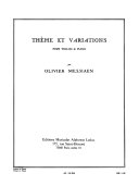 Thème et variations : pour violon et piano