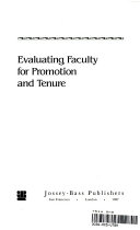 Evaluating faculty for promotion and tenure