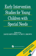 Early Intervention Studies for Young Children with Special Needs