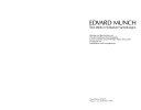 Edvard Munch, sein Werk in schweizer Sammlungen : Kunstmuseum Basel, 9. Juni-22. September 1985