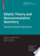 Elliptic theory and noncommutative geometry : nonlocal elliptic operators