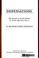 Dispensations : the future of South Africa as South Africans see it