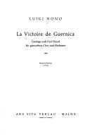 La victoire de Guernica : Gesänge nach Paul Eluard für gemischten Chor und Orchester, 1954