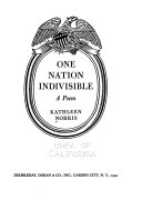 One nation indivisible, a poem