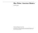 Max Weber, American modern