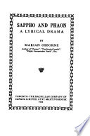 Sappho and Phaon, a lyrical drama