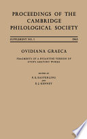 Ovidiana Graeca : fragments of a Byzantine version of Ovid's amatory works