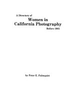 Shadowcatchers : a directory of women in California photography before 1901