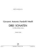 Drei Sonaten für Violine und Basso continuo