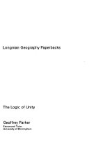 The logic of unity : a geography of the European Economic Community