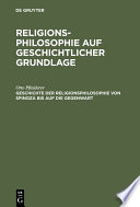 Geschichte der Religionsphilosophie von Spinoza bis auf die Gegenwart.