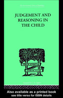 Judgment and reasoning in the child.