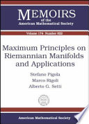 Maximum principles on Riemannian manifolds and applications