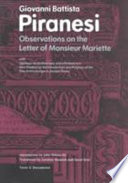 Observations on the letter of Monsieur Mariette : with opinions on architecture, and a preface to a new treatise on the introduction and progress of the fine arts in Europe in ancient times