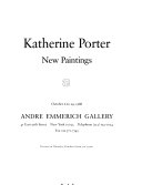 Katherine Porter : New Paintings