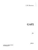 Gap2 ; Gap3 ; Gap4 ; Gap5 : for piano