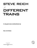 Different trains : for string quartet and pre-recorded performance tape